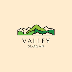 Valley logo design icon template