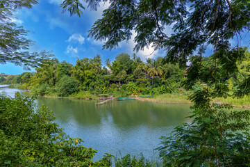 Luang Prabang Laos surrounded by the high mountains and the Mekong River. This lovely city is nestled in the high mountains and tropical rainforest