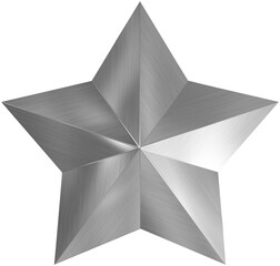 Christmas Star metal 3d isolated