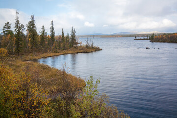 Lake in autumn season