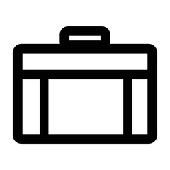 Briefcase icon set. Suitcase, portfolio symbol. Vector illustration isolated on white background.
