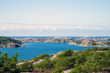 Fototapeta na wymiar View over Fjallbacka archipelago on the Swedish West Coast.