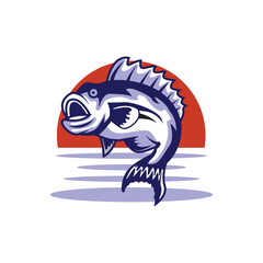 fishing vector logo template