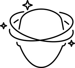 Stress, depression black line silhouette icon isolated on white. Nervous breakdown, heaviness, neurasthenia pictograms collection. Frustration. headache vector.