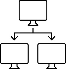 Work from home icon, freelancer business. Remote job, co-working space symbols. Vector work from home line illustration isolated on white background