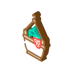 pot strawberry plant isometric icon vector. pot strawberry plant sign. isolated symbol illustration