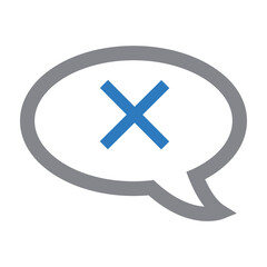 Editable real line icon of a speech bubble with an exclamation mark ! symbol in it for a person asking.