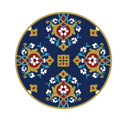 Seamless Geometric Ornament. Traditional Islamic Design. Mosque decoration element. Traditional Islamic Template with Floral ornament