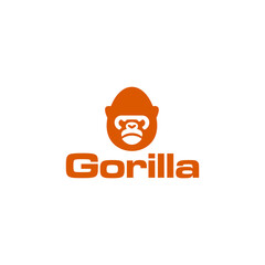 gorilla logo design silhouette icon vector © zipop