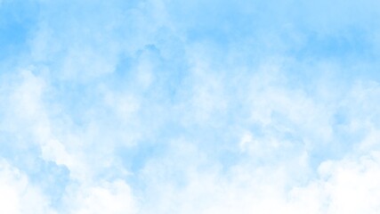 Abstract blue sky with big cloud background ,illustration wallpaper 
