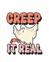 Vintage Halloween T-shirt design, groovy t-shirt design, retro groovy t-shirt design