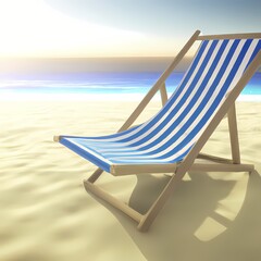 A beach lounger by the sea