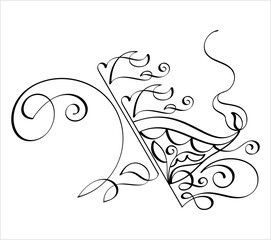 Diwali Diya Pen Ink Style M_2208002