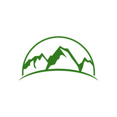 Mountain logo vector icon symbol vector logo design template.
