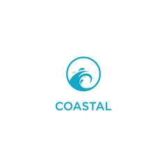 coastal  logo design template vector 