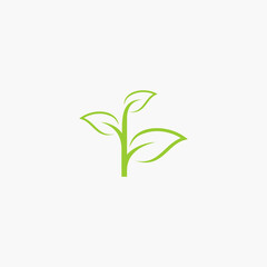 leaf farm logo design vector