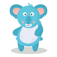 Vector cartoon koala. African animal. funny kind koala bear. Funny cute Adorable little african animal for fashion print, kids wear, nursery, poster, invitation, greeting card design