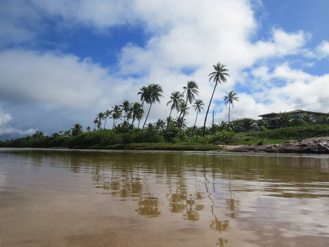 Imbassaí River, Imbassaí beach, Mata de São João, Bahia, Northeast. August 2022. Winter in Brazil © WilliamDowglas