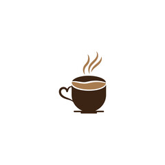 coffee cup logo with vector style template