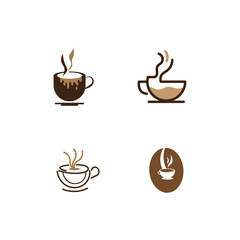coffee cup logo with vector style template