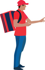 Delivery man Flat Vector Illustration