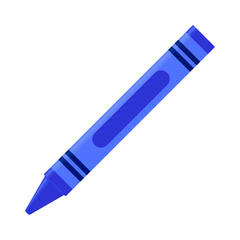 Education and Work - School and Office Supply - Indigo and Blue Crayon Isolated on White Background