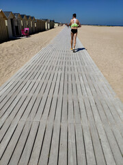 jogging sur la plage