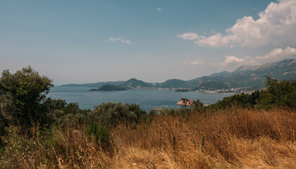 Sveti Stefan town in Montenegro, picturesque bay