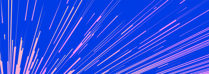 Obraz premium Comic book speed lines pink stripe and radial effect style for manga speed frame, superhero action, explosion background. Motion line effect, pop art. Vector 10 eps