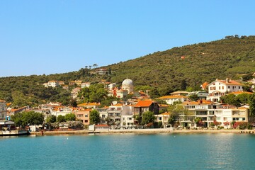 Coastal development of a resort town on an island in the Marble Sea