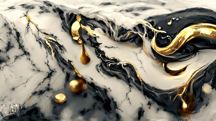 Fototapeta premium Artistic concept painting of a beautiful texture with simple shape and figure. Liquid marble, Wallpaper. background illustration.
