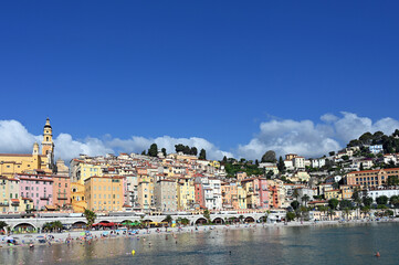 Fototapeta premium Menton cityscape french riviera France