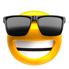 Emoji 3D de Óculos de Sol para composição
