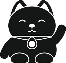 Good lucky cat icon simple vector. Neko japan