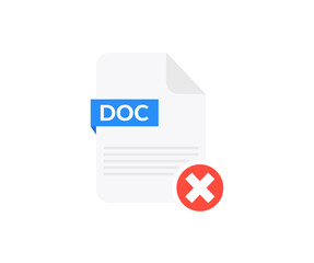 Fototapeta premium Error Document, folder, Contract conditions, research approval logo design. Paper document page vector design and illustration.