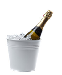 Champagne bottle in a bucket © fox17