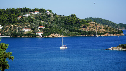 Obraz premium landscape in Greece. daytime photo.