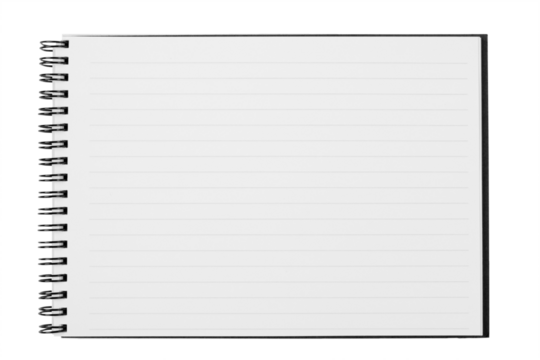 Blank Open Wide Notebook