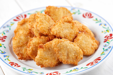 chicken nuggets on the white board