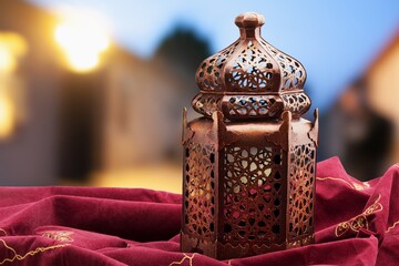 Ramadan concept, beautiful Vintage Lamp