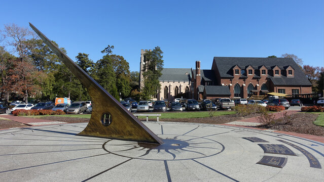 Morehead (Planetarium) Sundial and UNC Campus in Chapel Hill, North Carolina (NC)