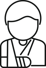 Therapist patient icon outline vector. Hospital care