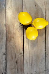 Sorrento Lemons on Rustic Wood