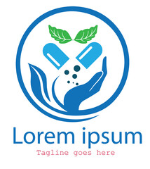 Circle Line Medical Logo Health Icon medicine logo isolated on White Background . Flat Vector Logo Design Template Element for any business especially for medical and health care, pharmacy, hospital, 