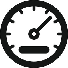 Speedometer icon simple vector. Car engine