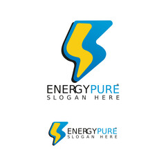 Logo producto energizante, bebida energetica 