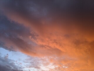 Fototapeta na wymiar stormy sunset for sky replacement