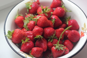 strawberries on a plate