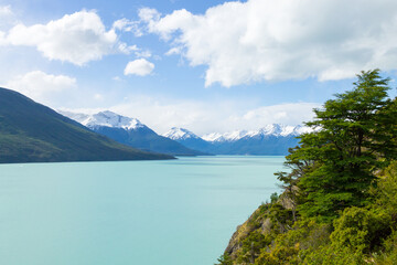 Argentino lake landscape, Perito Moreno glacier area, Patagonia