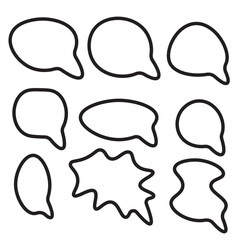 flat vector illustration, icons layout conversational cloud "outline" on isolated background. for website, social networks.